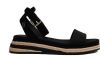 Tommy Hilfiger gekleurd touw lage wig sandaal , Zwart, Dames online kopen