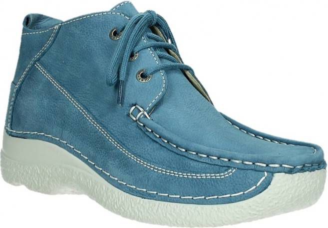 Hoge Sneakers Wolky 06200 Roll Moc 11856 baltic blauw nubuck -  Vindjeschoen.nl