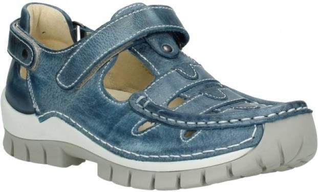 Mocassins Wolky 04703 Move 30870 blauw zomer leer - Vindjeschoen.nl