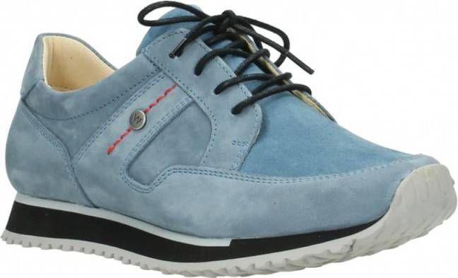 Lage Sneakers Wolky 05800 e-Walk 20820 denim blauw stretch nubuck -  Vindjeschoen.nl