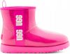 Ugg Classic Clear Mini Laarzen voor Dames in Taffy Pink,, Faux Fur online kopen