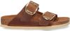 Birkenstock Arizona Big Buckle geolied lederen sandalen , Bruin, Dames online kopen