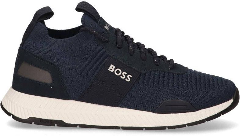 Boss Titanium Runn sneaker met gebreid bovenwerk en su&#xE8;de details online kopen