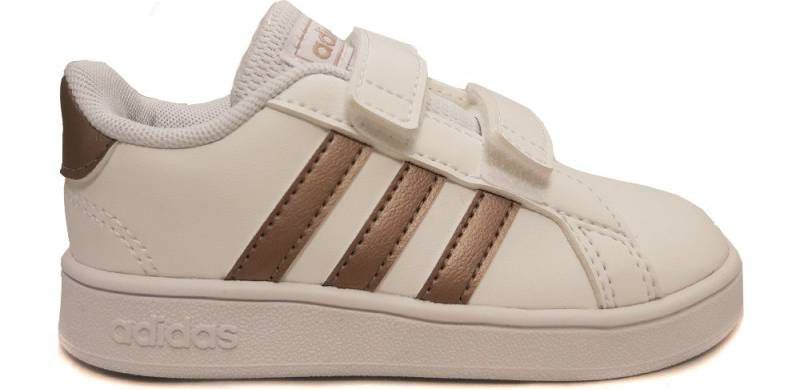 Adidas grand court sneakers wit/goud 