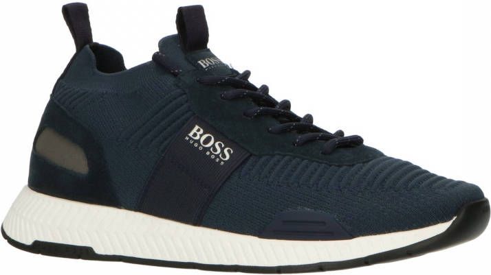 Boss Titanium Runn sneaker met gebreid bovenwerk en su&#xE8;de details online kopen