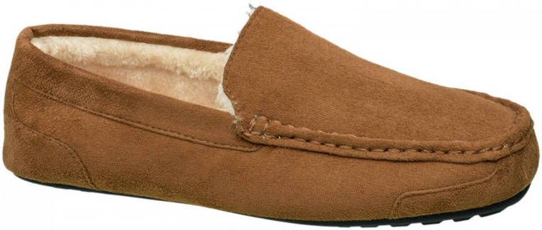 Casa mia Cognac pantoffel warmgevoerd maat 41 - Vindjeschoen.nl