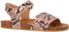 Clic! leren sandalen slangenprint roze online kopen