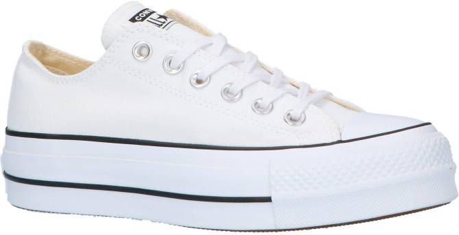 Converse Chuck Taylor All Star Lift Ripple Ox Plateausneakers in wit -  Vindjeschoen.nl