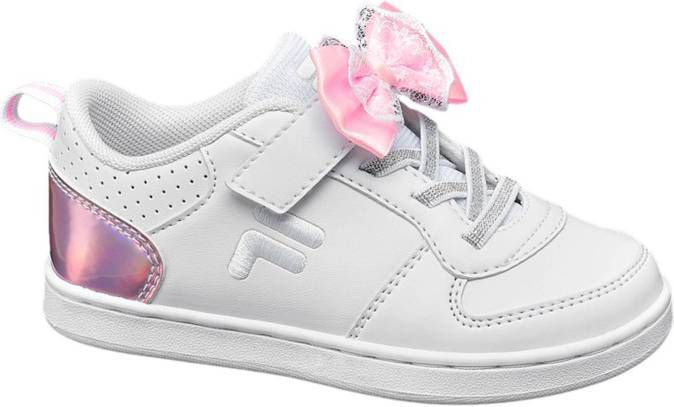 Witte sneaker roze strik Fila maat 25 - Vindjeschoen.nl