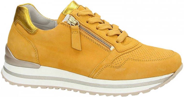 Gabor suÃ¨de sneakers geel - Vindjeschoen.nl