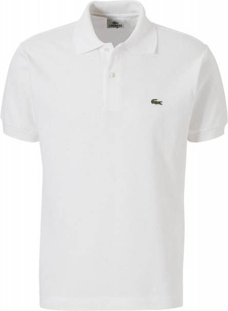 Lacoste Slim Fit Polo shirt Korte mouw wit, Effen - Vindjeschoen.nl