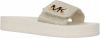 Michael Kors Platform Slide slippers met glitters champagne/goud online kopen