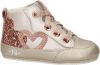 Nelson Kids leren babyschoenen met glitters goud/roze online kopen