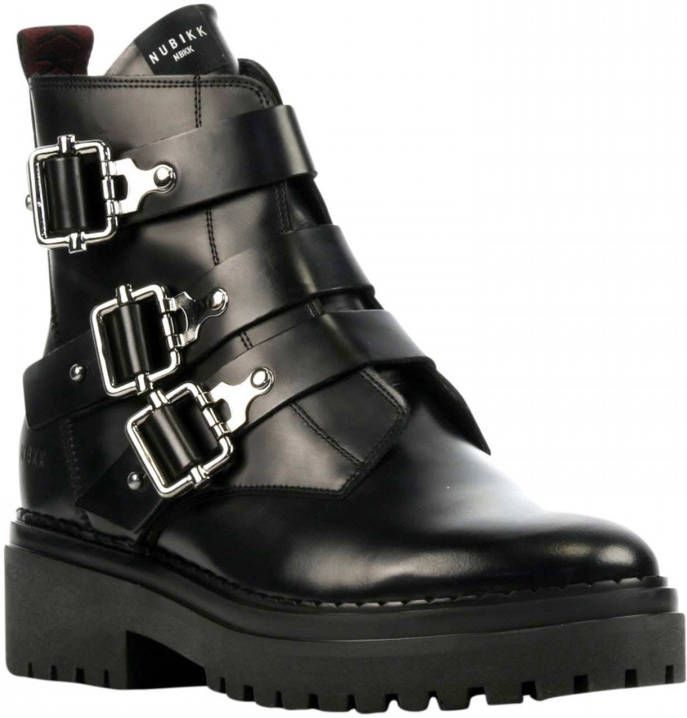 nubikk biker boots fae buckle
