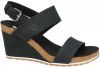Timberland Capri Sunset nubuck sandalettes zwart online kopen