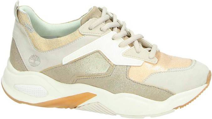 Timberland Delphiville leren chunky sneakers goud - Vindjeschoen.nl
