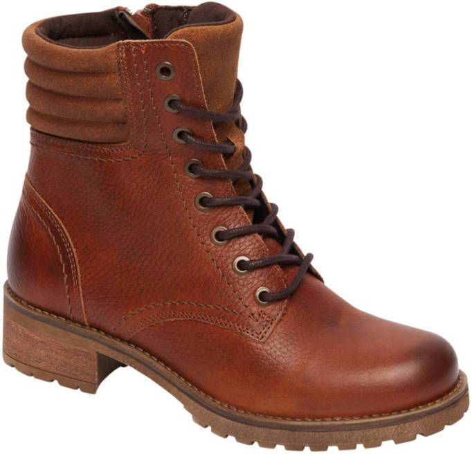VanHaren Landrover leren veterboots cognac - Vindjeschoen.nl