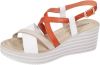 KLiNGEL Sandaaltje in drie harmonieuze kleuren Oranje/Wit/Beige online kopen