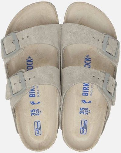 Birkenstock Arizona zachte voetbedden Suede lederen sandalen , Grijs, Heren online kopen