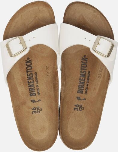 Birkenstock Slippers Madrid BF in lak look, smalle schoenwijdte online kopen